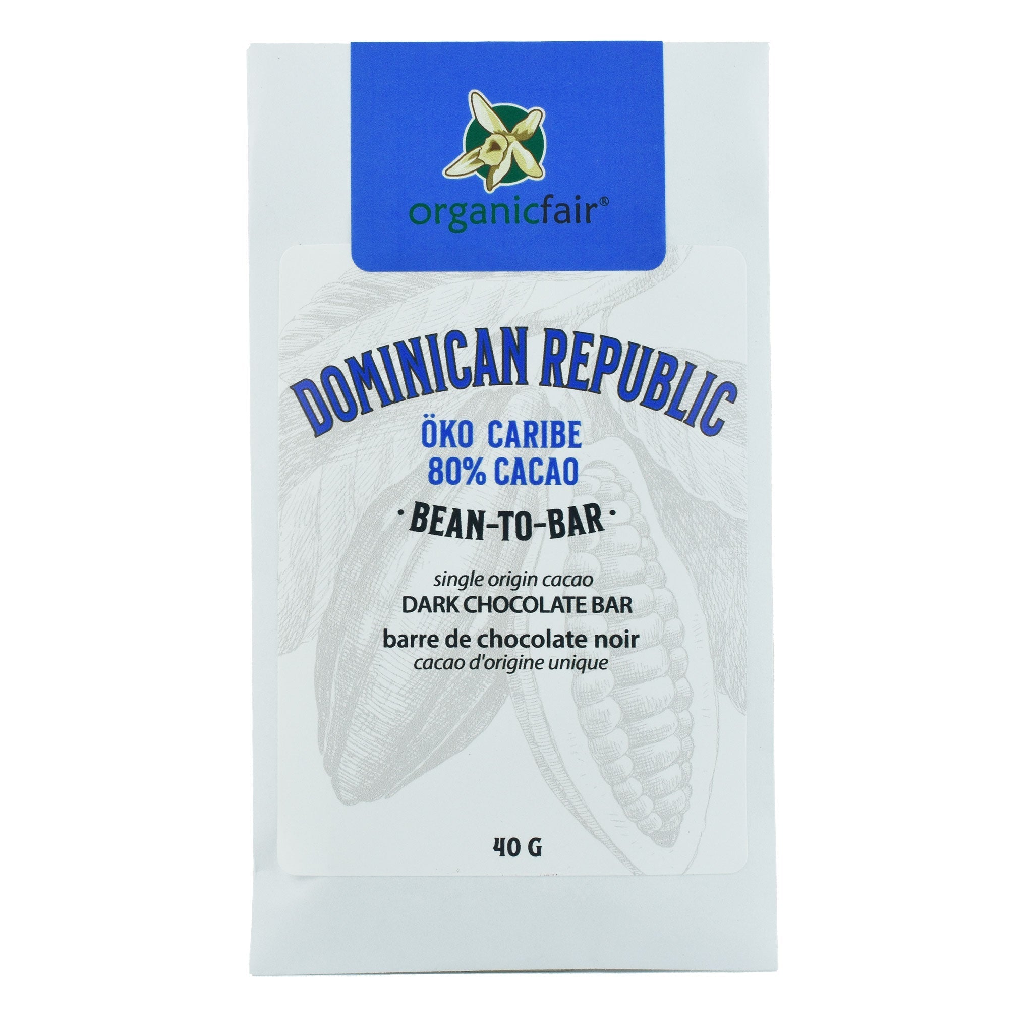 Dominican Republic - OKO CARIBE - Single Origin Dark Chocolate Bar from organicfair.