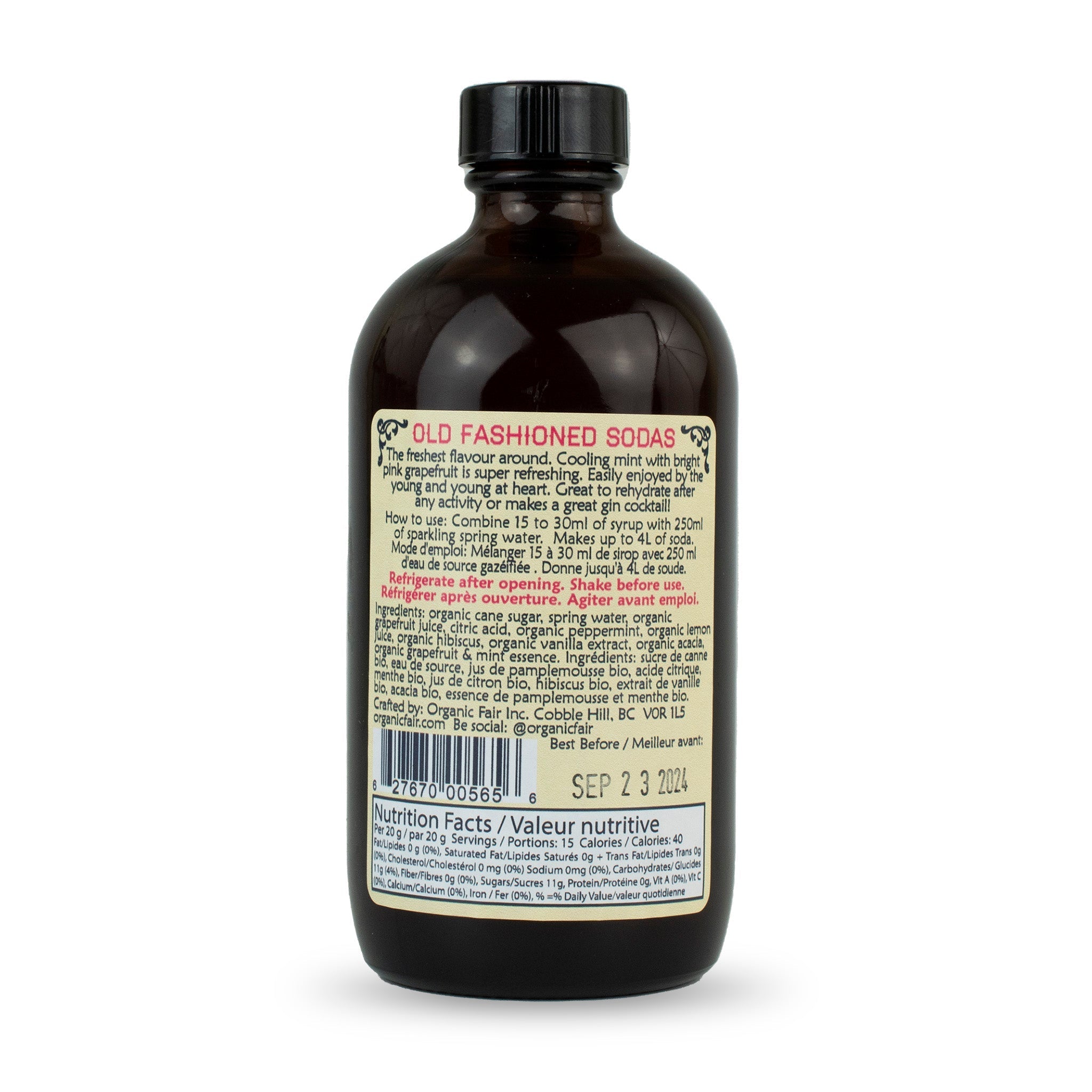 Grapefruit Mint Soda Syrup - organicfair.com