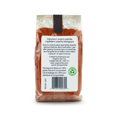 Paprika Powder - Bag 100g - organicfair.com