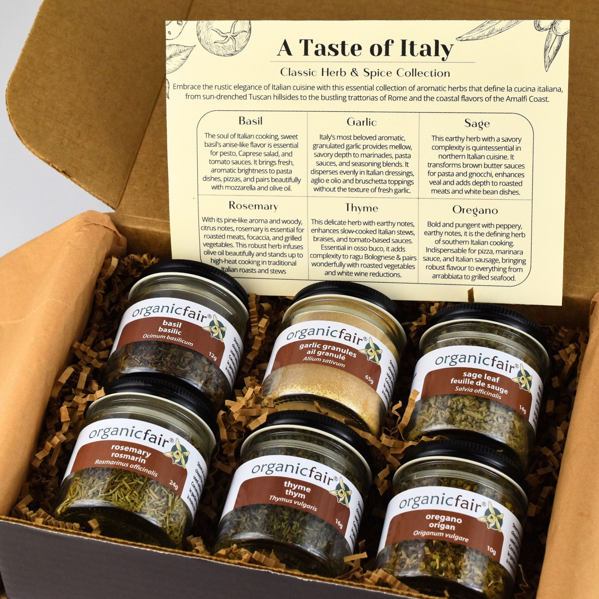 A Taste of Italy Spice Set - organicfair.com
