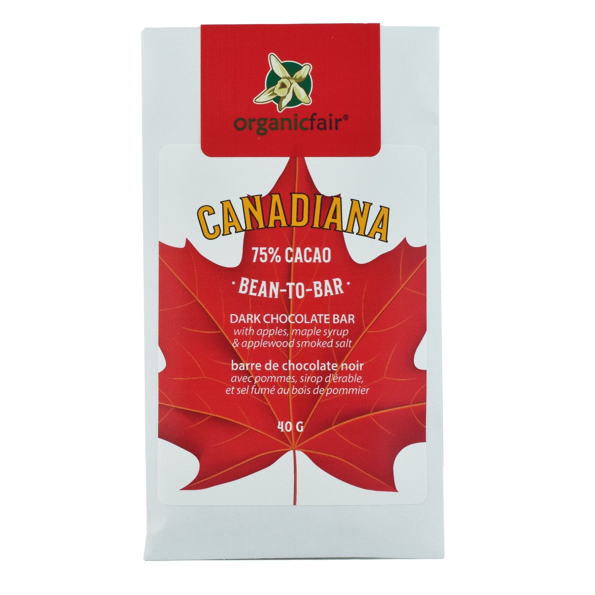 Canadiana Dark Chocolate Bar - organicfair.com