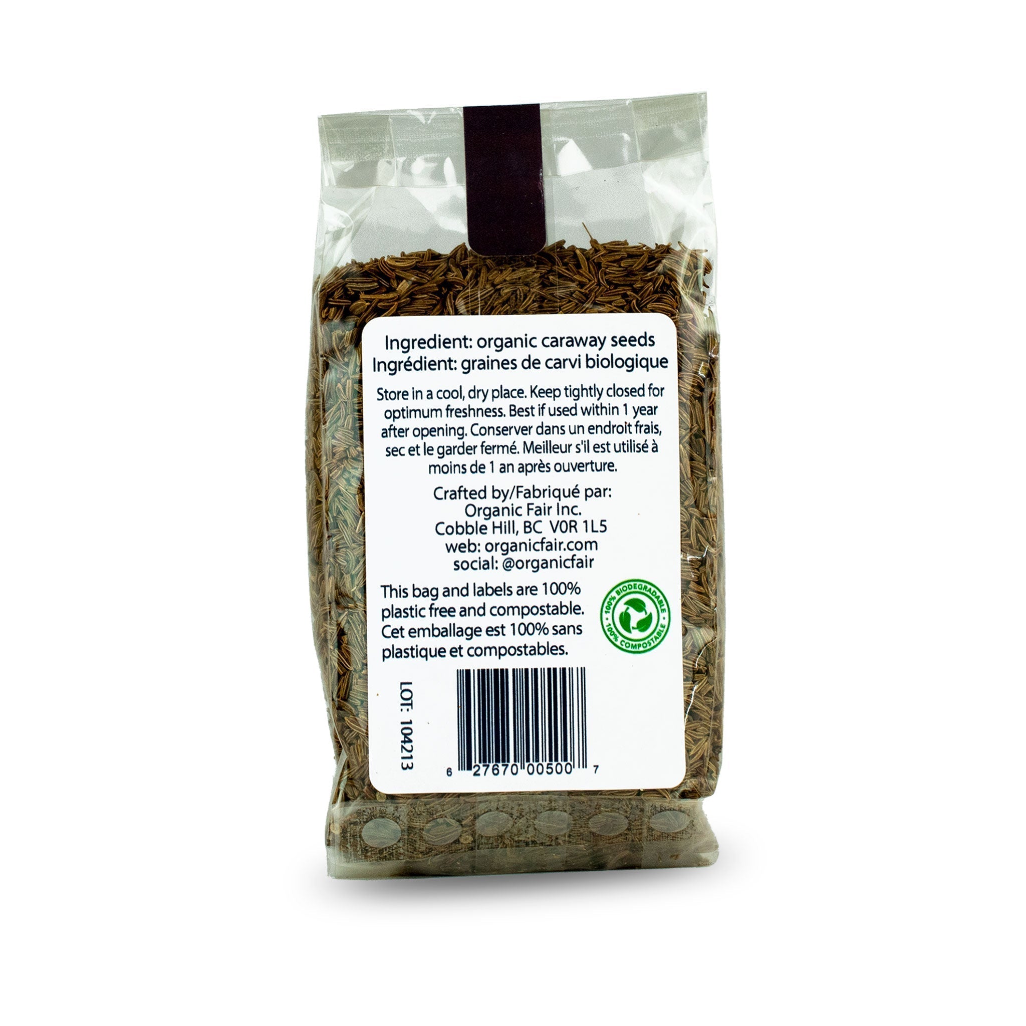 Organic Caraway Seed Spice Bag — organicfair.com