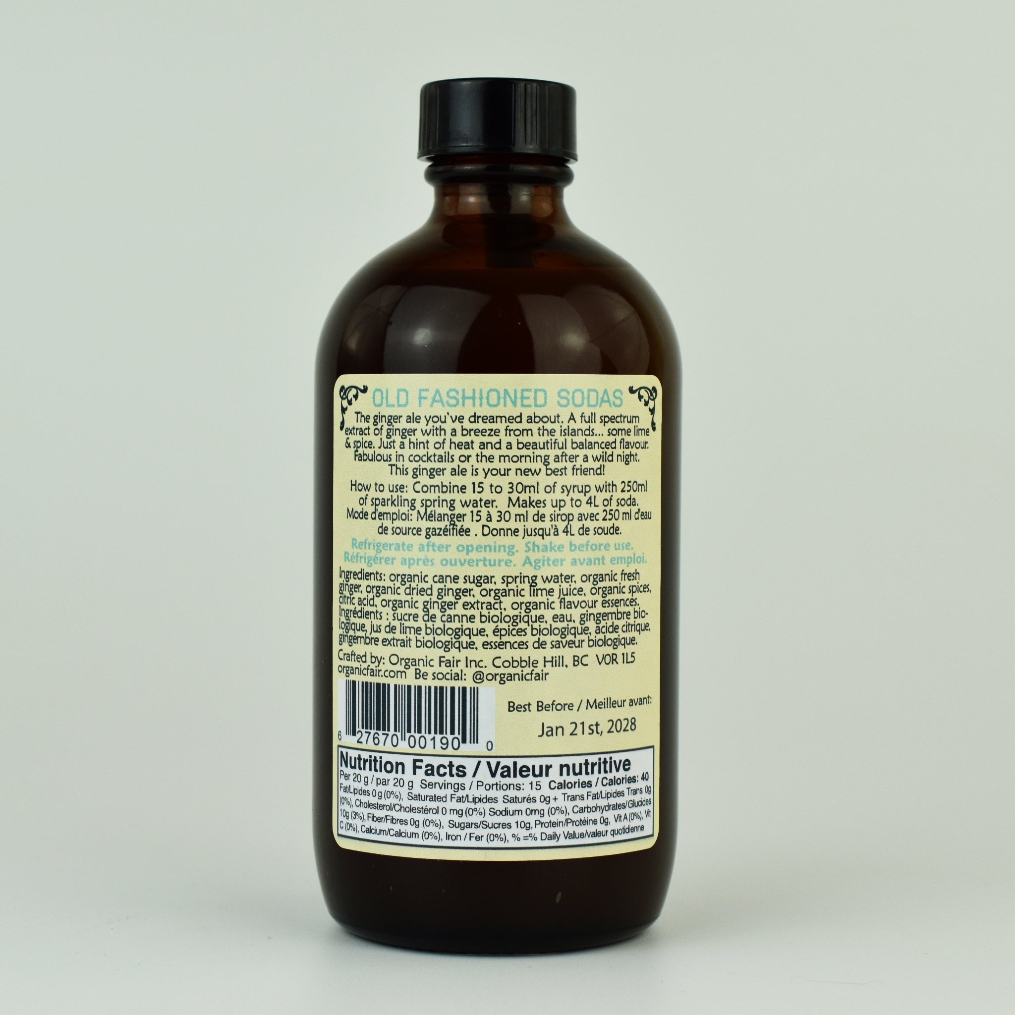 Ginger Ale Soda Syrup - organicfair.com