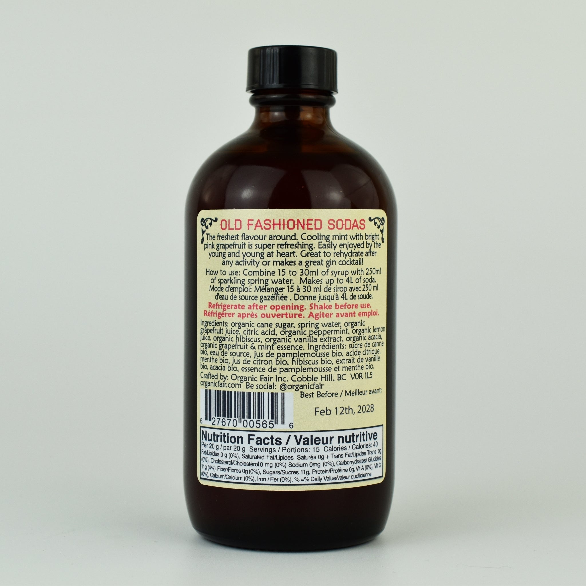 Grapefruit Mint Soda Syrup - organicfair.com