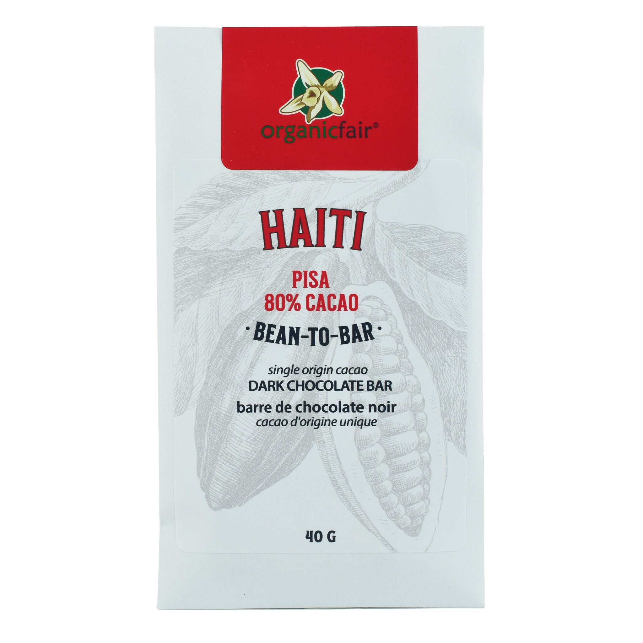 Haiti Single Origin Dark Chocolate Bar - organicfair.com