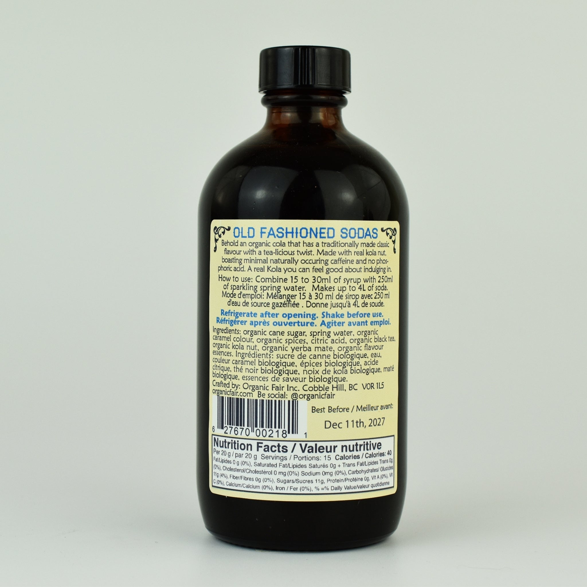 Kola Soda Syrup - organicfair.com