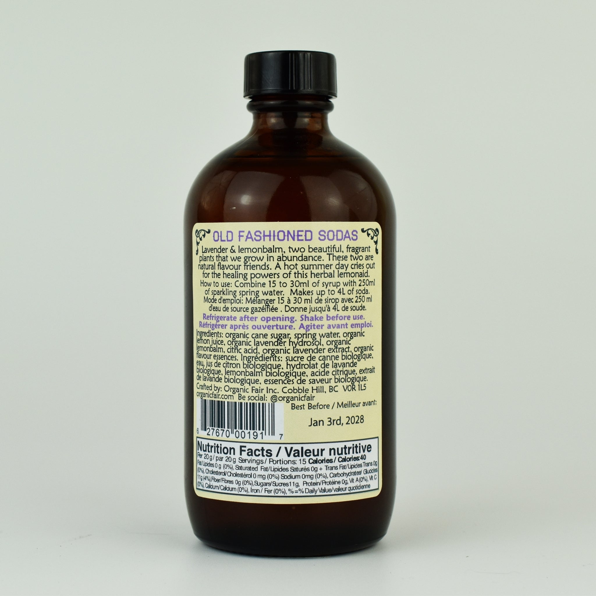 Lavender Lemonbalm Lemonaid Soda Syrup - organicfair.com