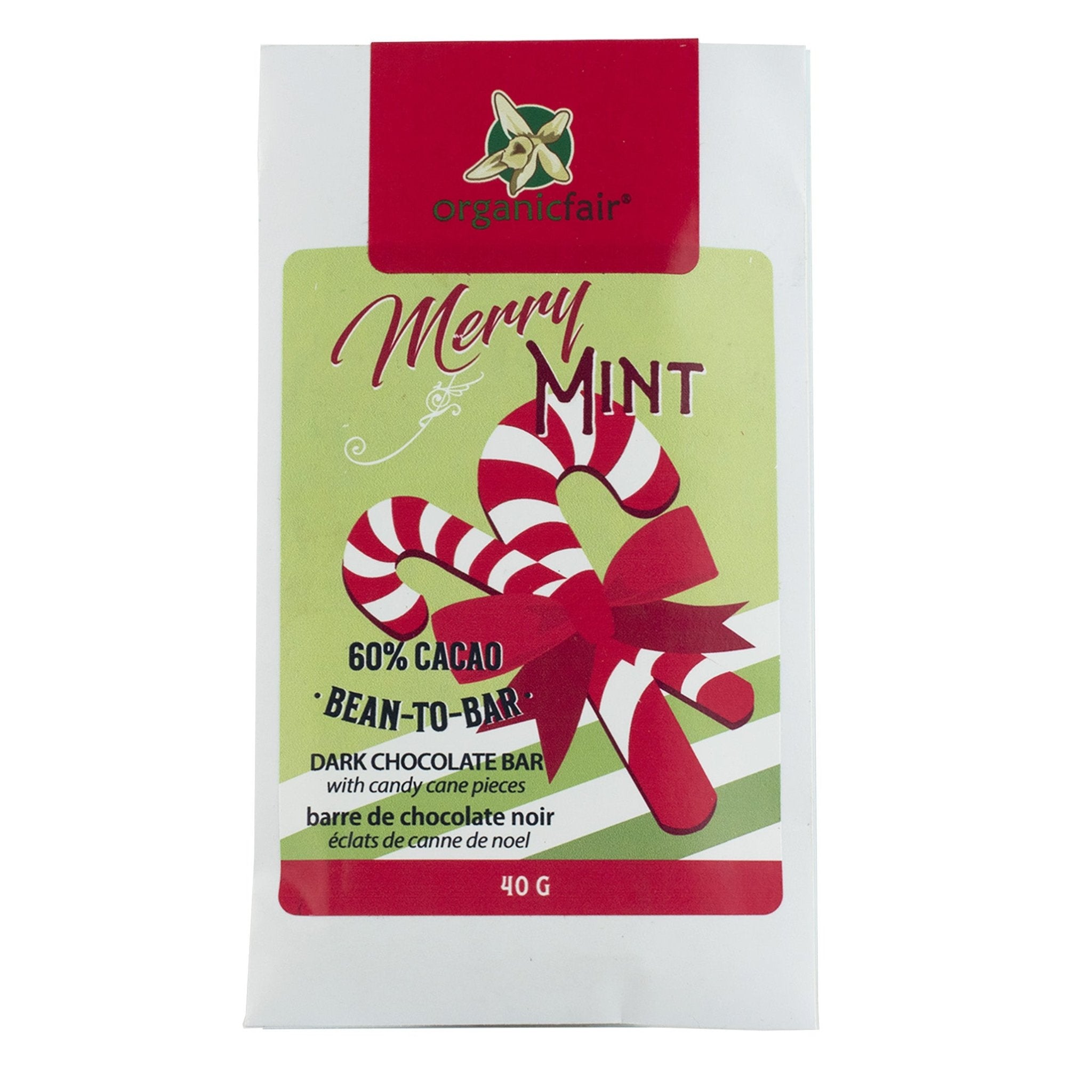 Merry Mint Dark Chocolate Bar - organicfair.com