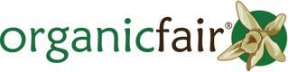 organicfair logo with vanilla flower