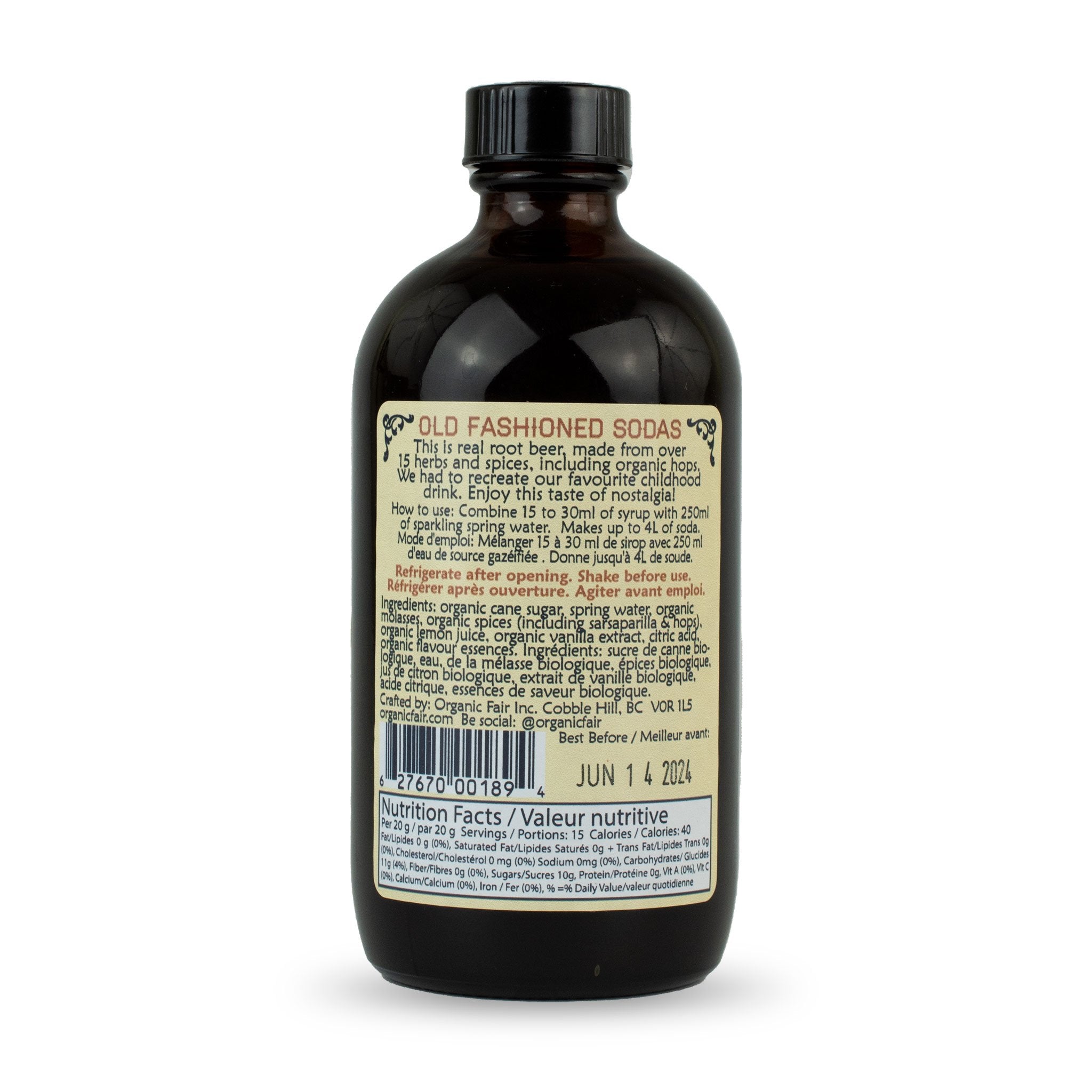 Root Beer Soda Syrup - organicfair.com