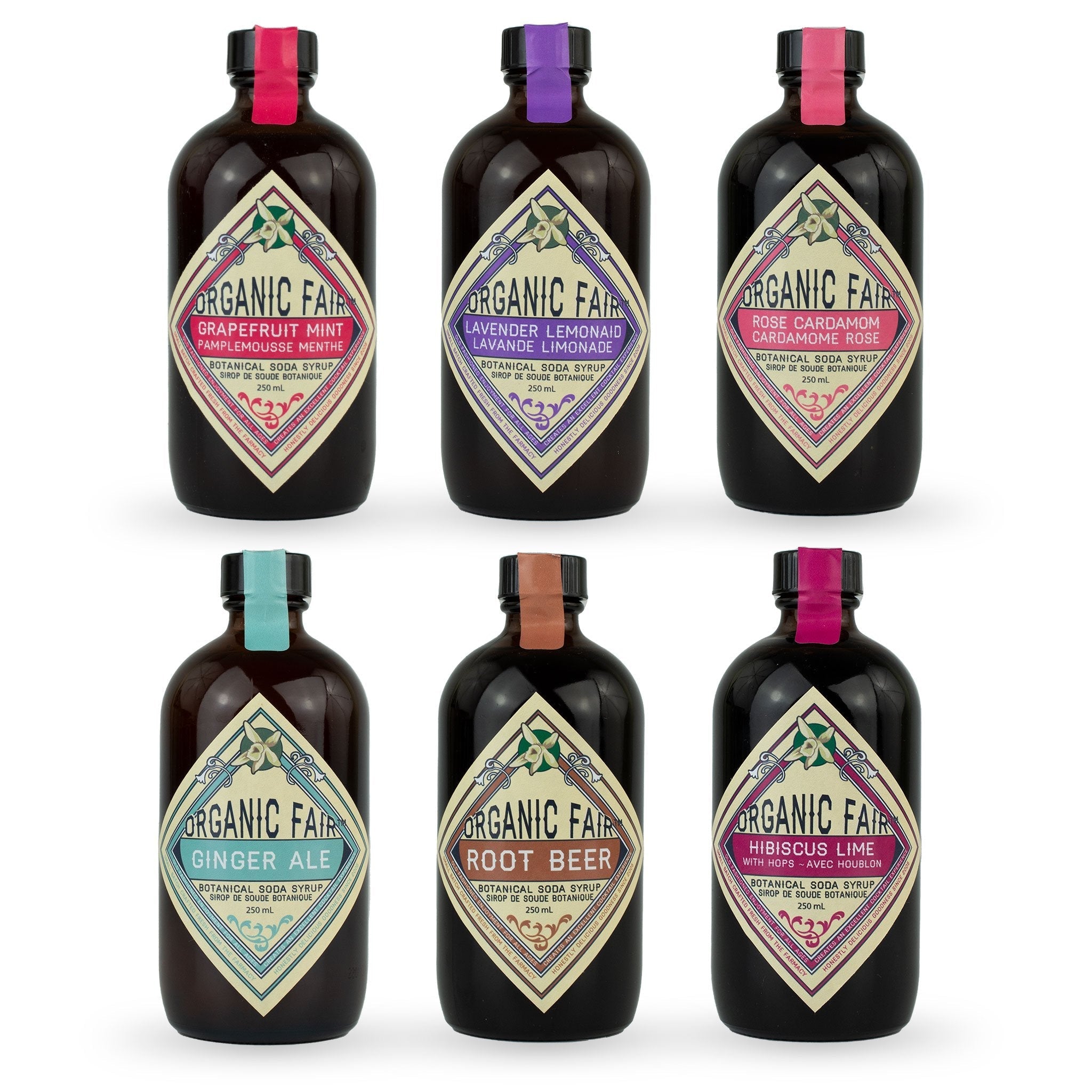 Soda Syrup Set - Six Botanical Syrup Flavors - organicfair.com