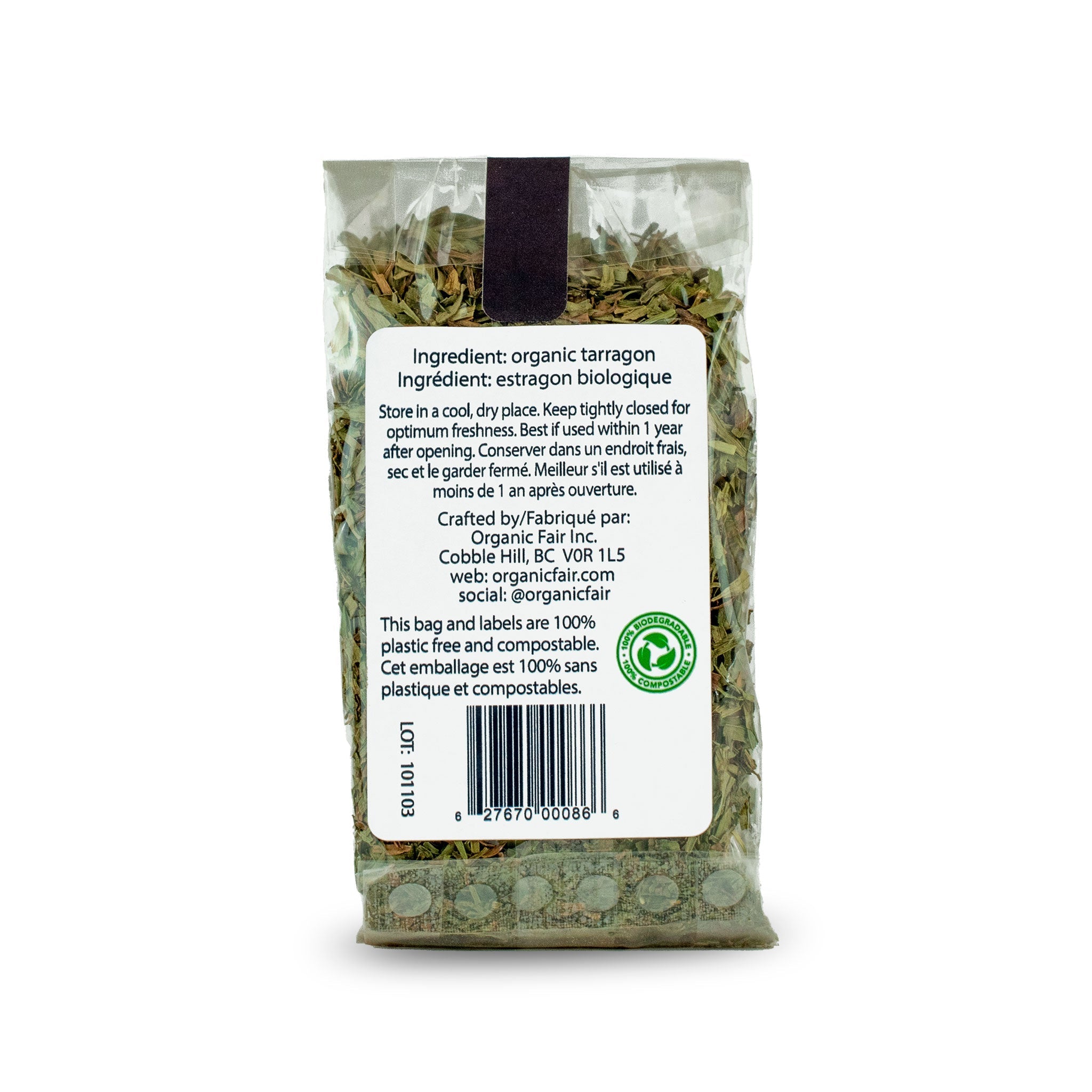 Tarragon Leaves - Bag 24g - organicfair.com