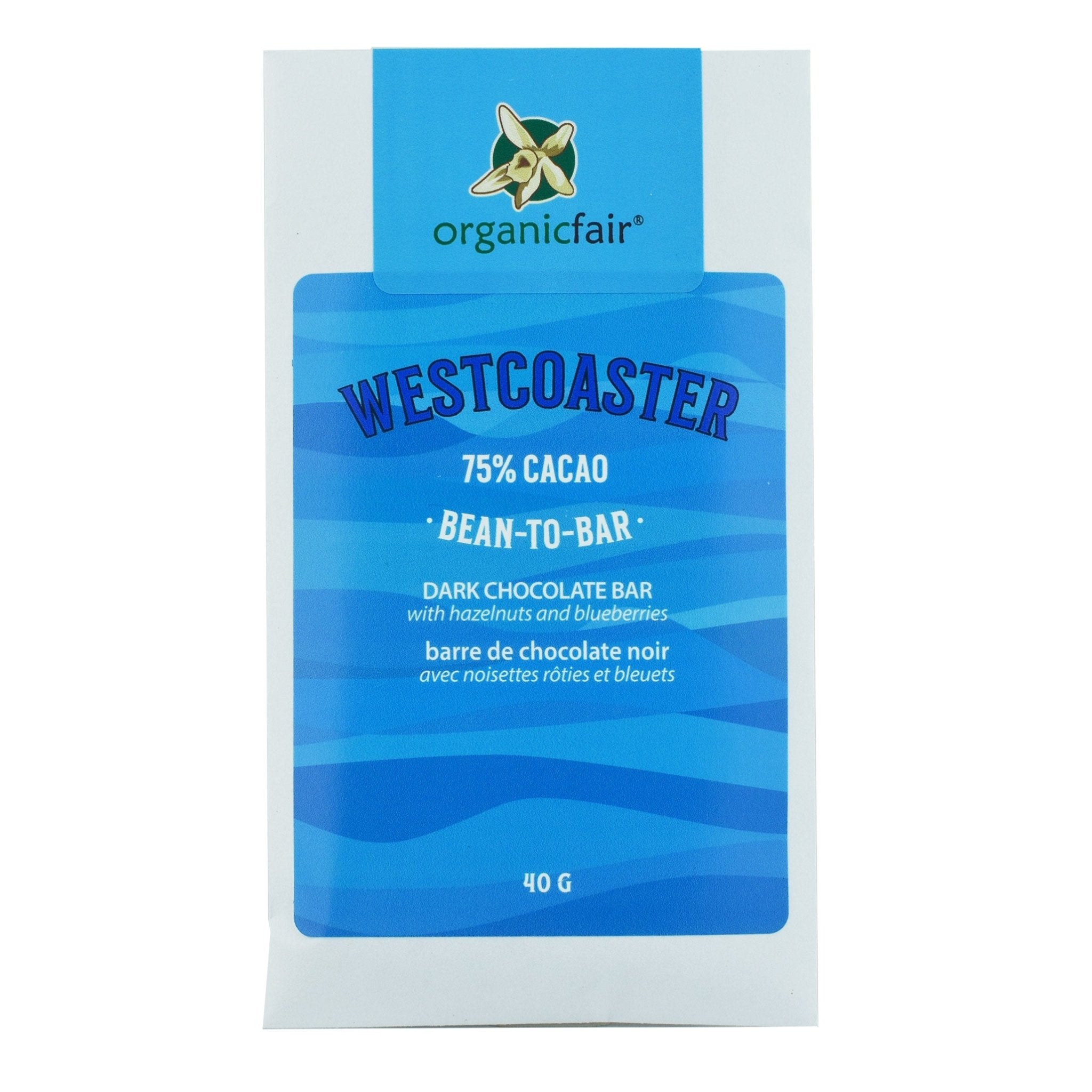 Westcoaster Dark Chocolate Bar - organicfair.com