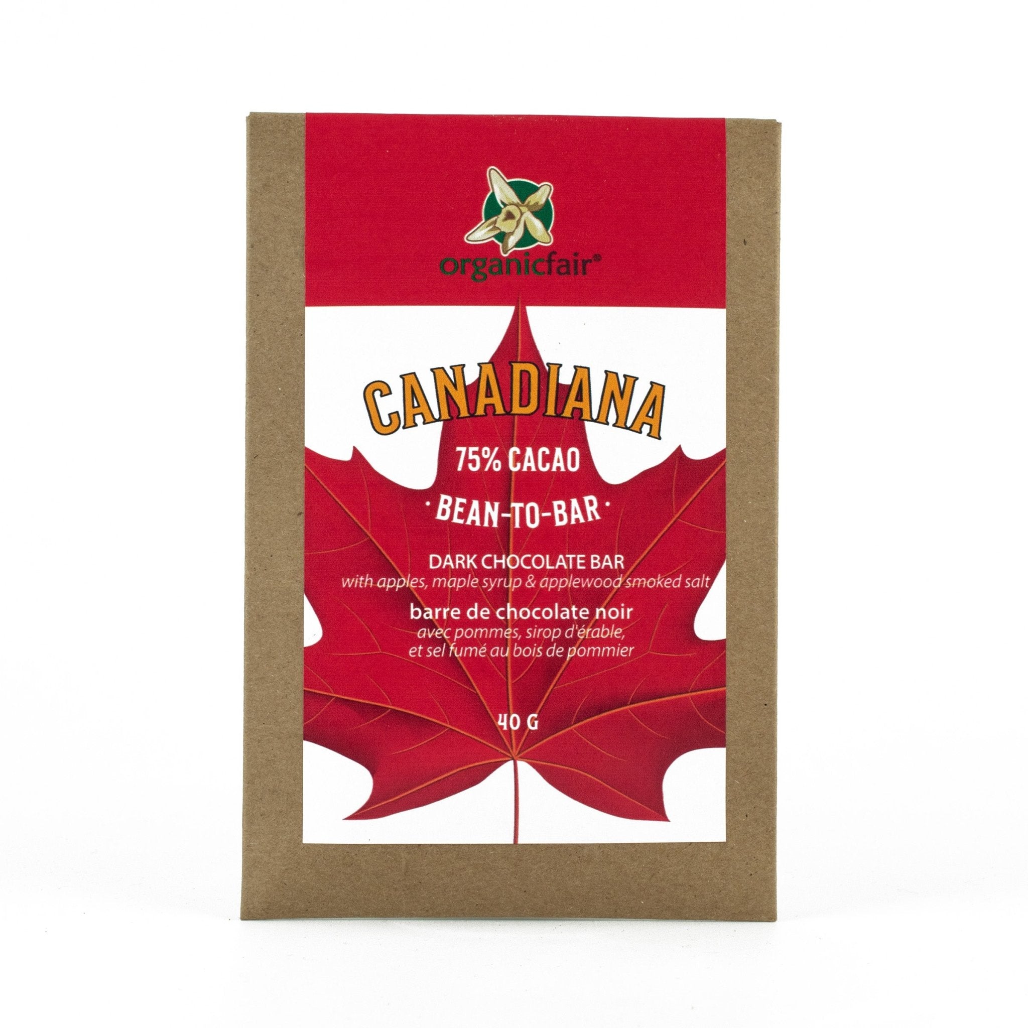 Canadiana Dark Chocolate Bar - organicfair.com