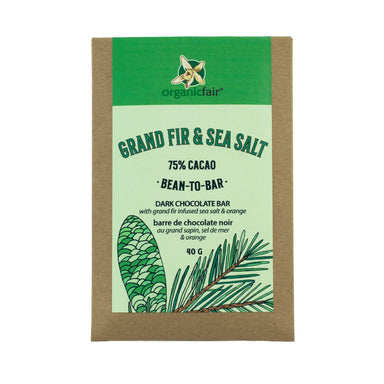 Grand Fir & Sea Salt Dark Chocolate Bar - organicfair.com