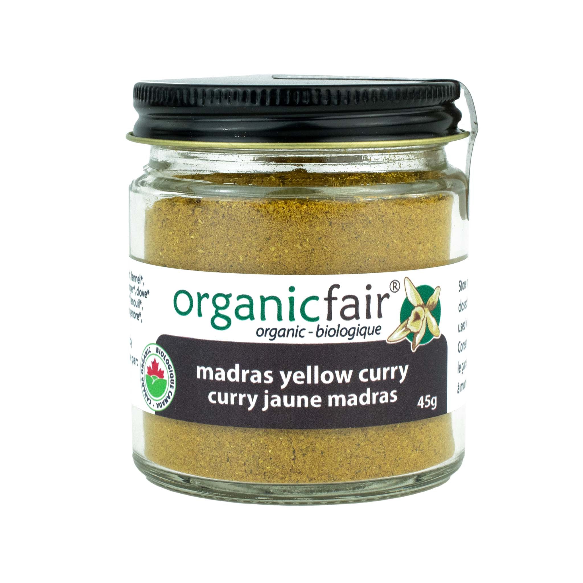 Madras Yellow Curry Spice Blend - Jar 45g - organicfair.com
